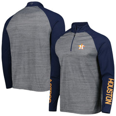 Houston Astros Levelwear Vandal Raglan Quarter-Zip Top - Heather Gray Tops