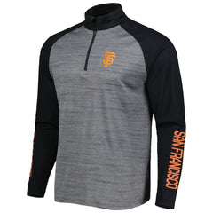 San Francisco Giants Levelwear Vandal Raglan Quarter-Zip Top - Heather Gray Tops