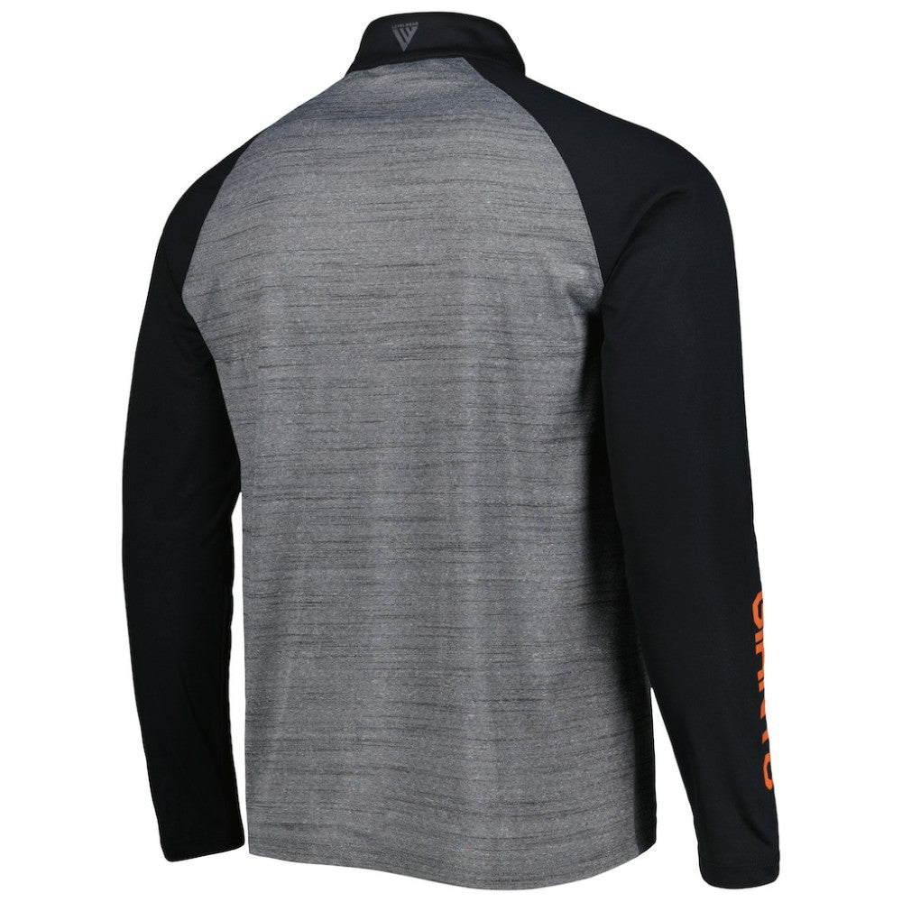 San Francisco Giants Levelwear Vandal Raglan Quarter-Zip Top - Heather Gray Tops