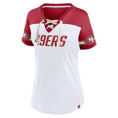 Deebo Samuel San Francisco 49ers Women's Athena Name & Number V-Neck Top White