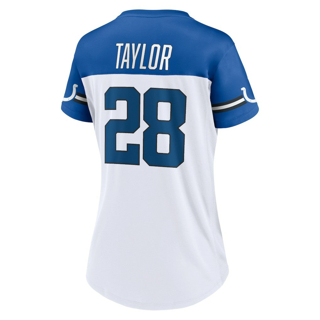 Jonathan Taylor Indianapolis Colts Women's Athena Name & Number V-Neck Top White