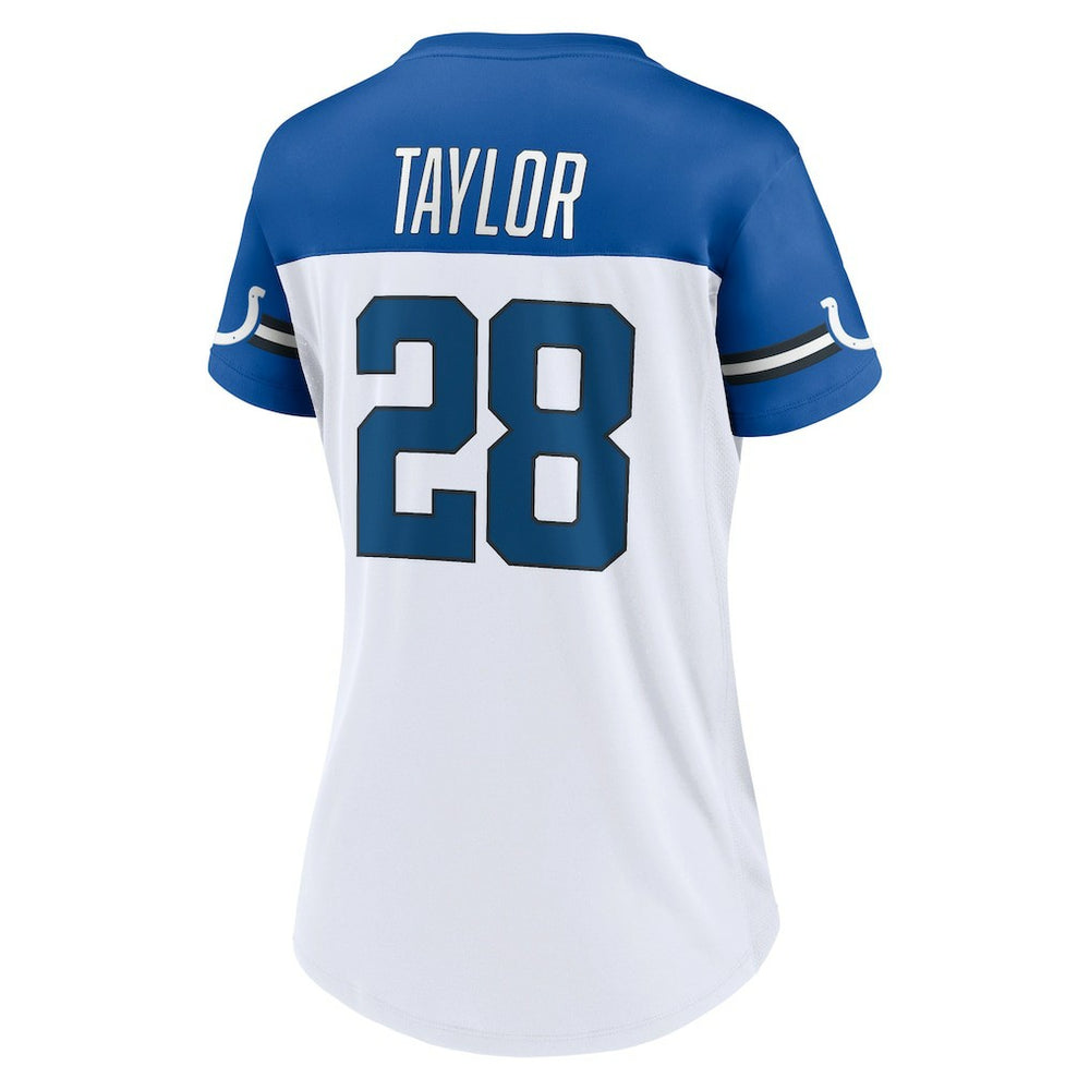 Jonathan Taylor Indianapolis Colts Women's Athena Name & Number V-Neck Top White