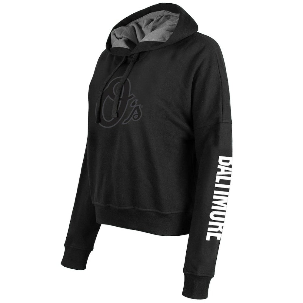 Baltimore Orioles New Era Women's City Connect Pullover Hoodie - Black Hoodies