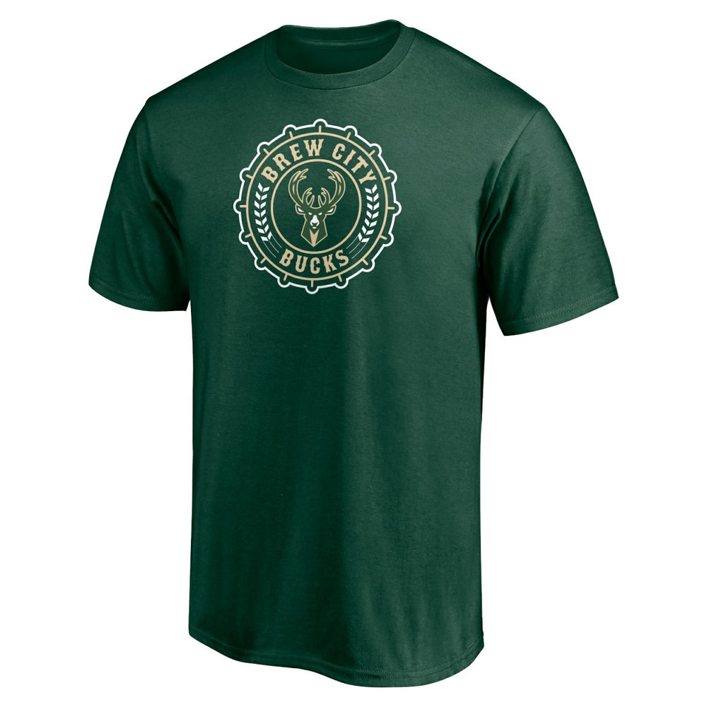 Milwaukee Bucks Push Ahead T-Shirt Hunter Green