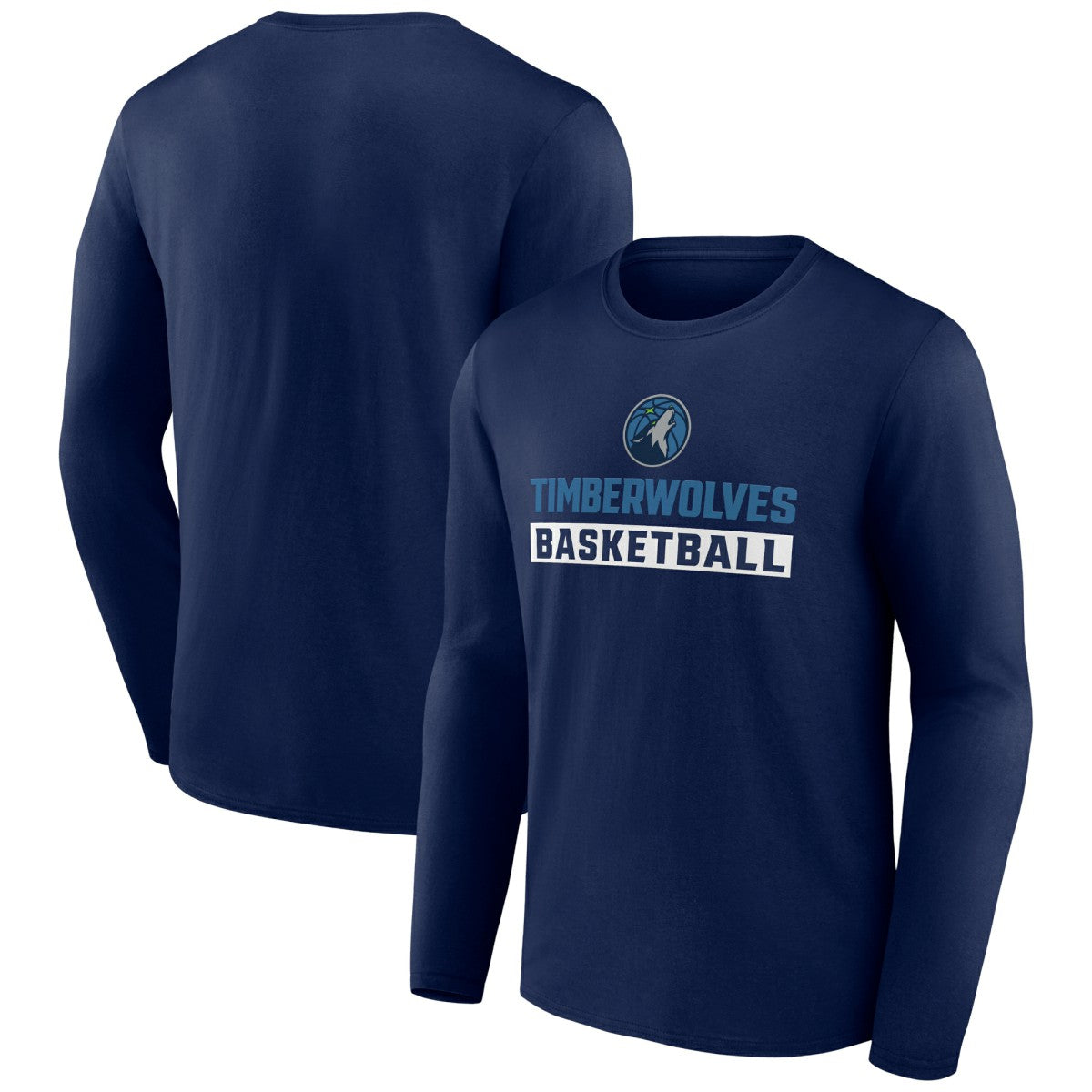 Minnesota Timberwolves Let's Go Long Sleeve T-Shirt Navy
