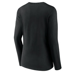 Los Angeles Lakers Women's Tumble V-Neck Long Sleeve T-Shirt Black