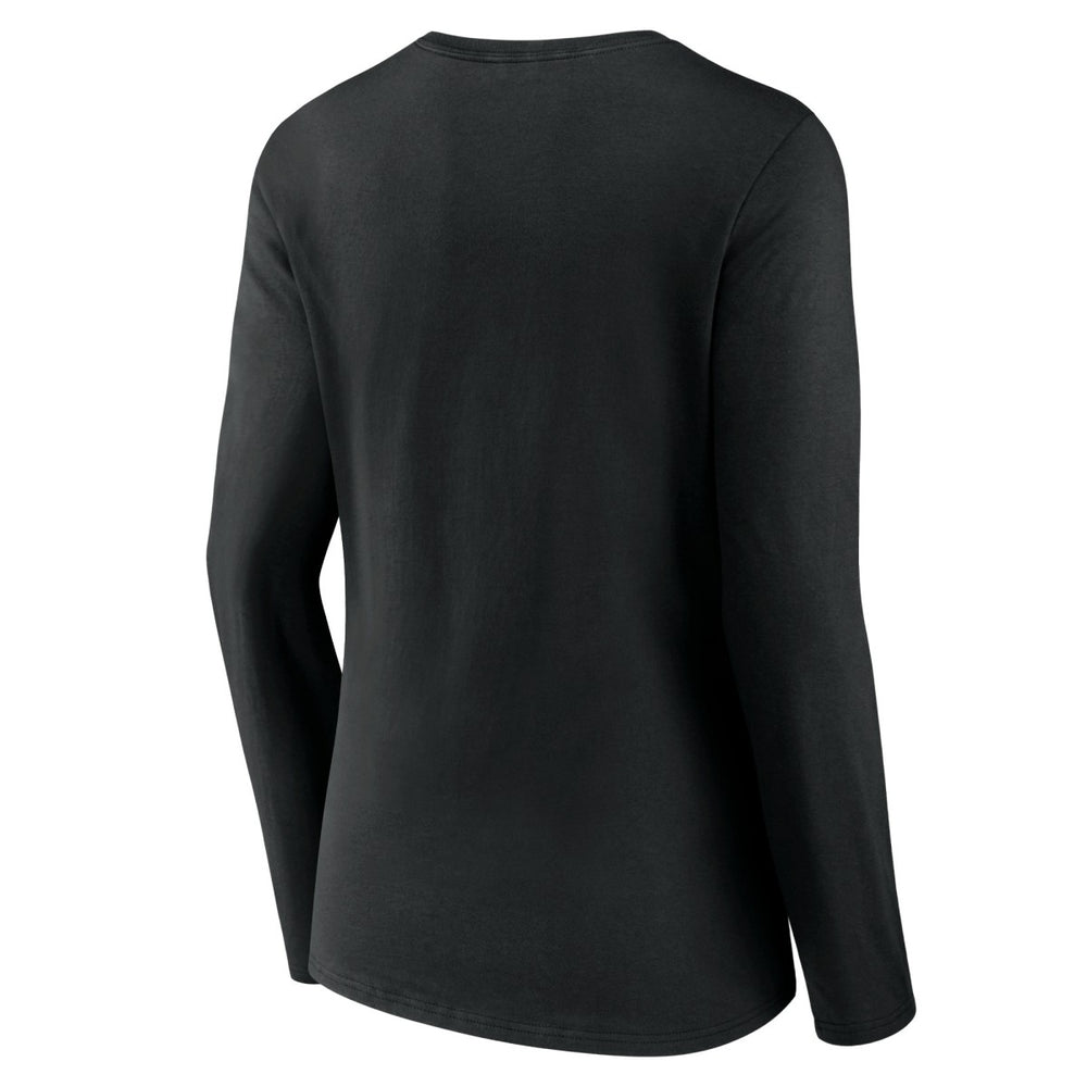 San Antonio Spurs Women's Tumble V-Neck Long Sleeve T-Shirt Black
