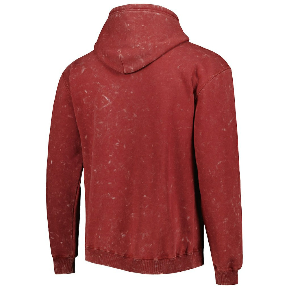 Chicago Bulls The Wild Collective Unisex Tonal Acid Wash Pullover Hoodie Red