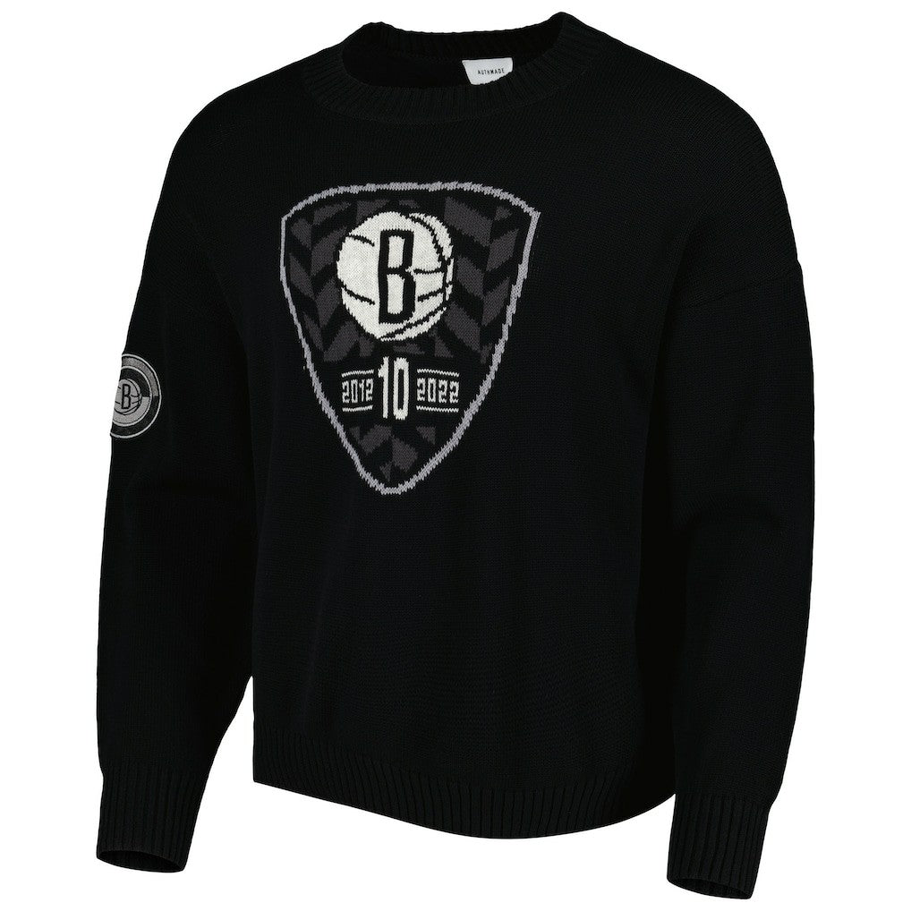 Brooklyn Nets AUTHMADE 10th Anniversary Pullover Sweater Black