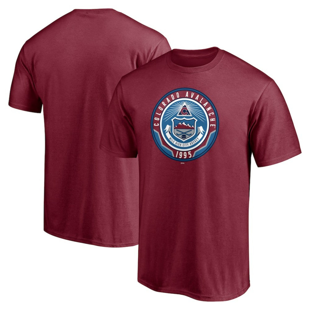 NHL Colorado Avalanche Hometown Collection Push Ahead T-Shirt - Burgundy