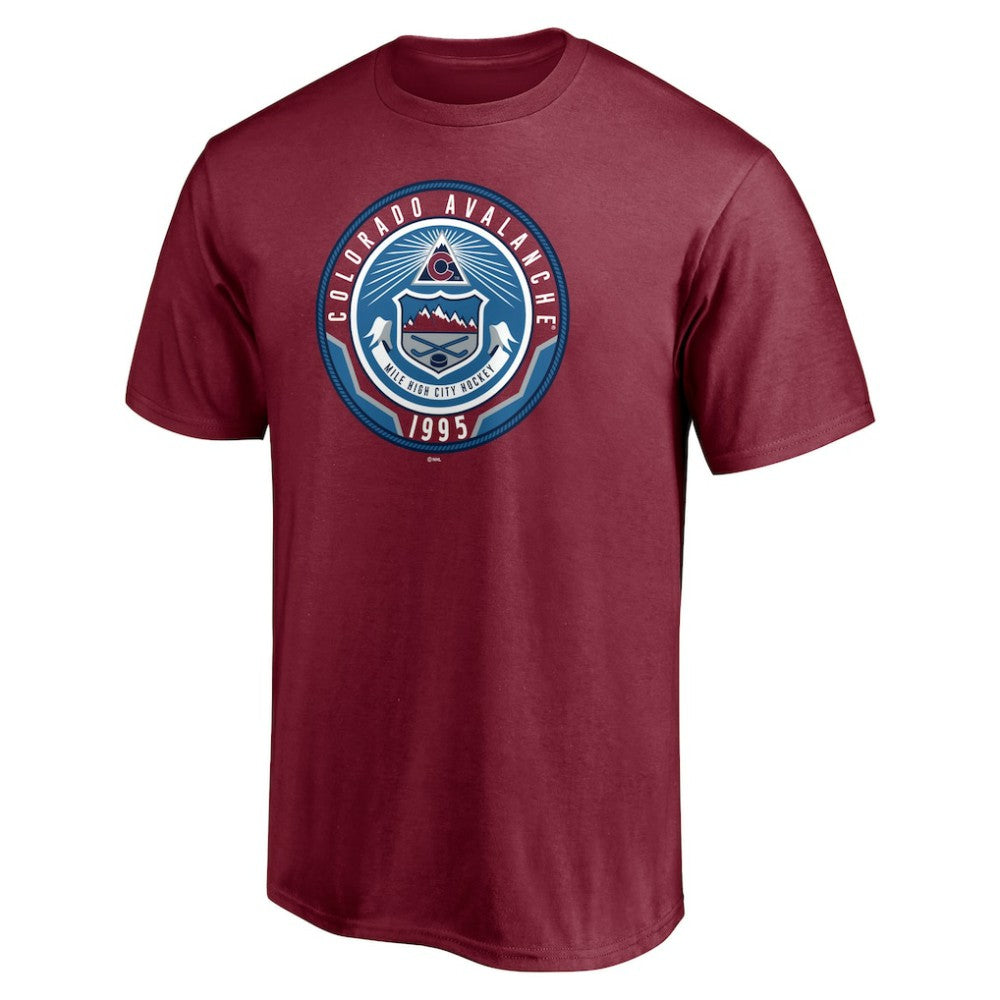 NHL Colorado Avalanche Hometown Collection Push Ahead T-Shirt - Burgundy