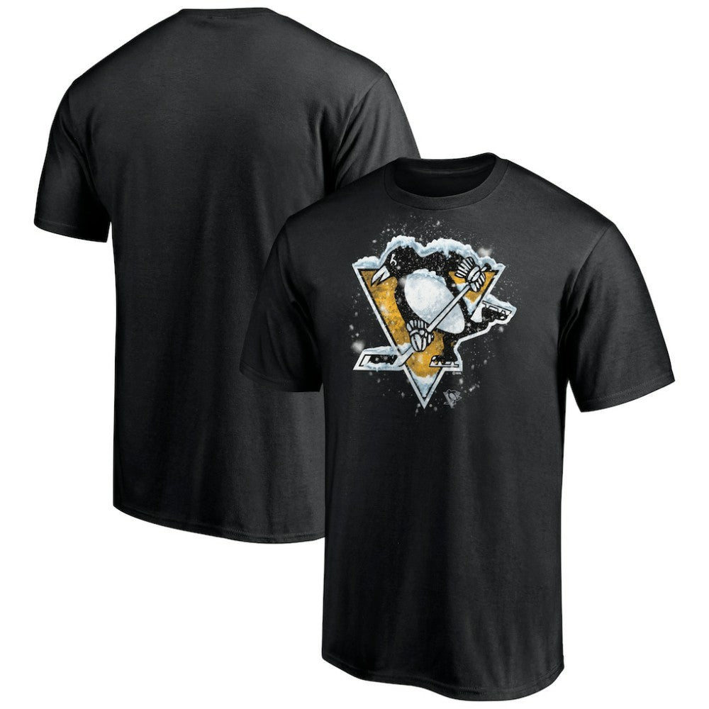 NHL Pittsburgh Penguins Snow Logo T-Shirt - Black