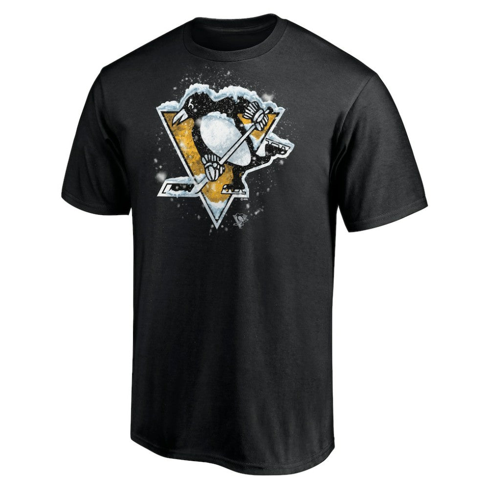 NHL Pittsburgh Penguins Snow Logo T-Shirt - Black