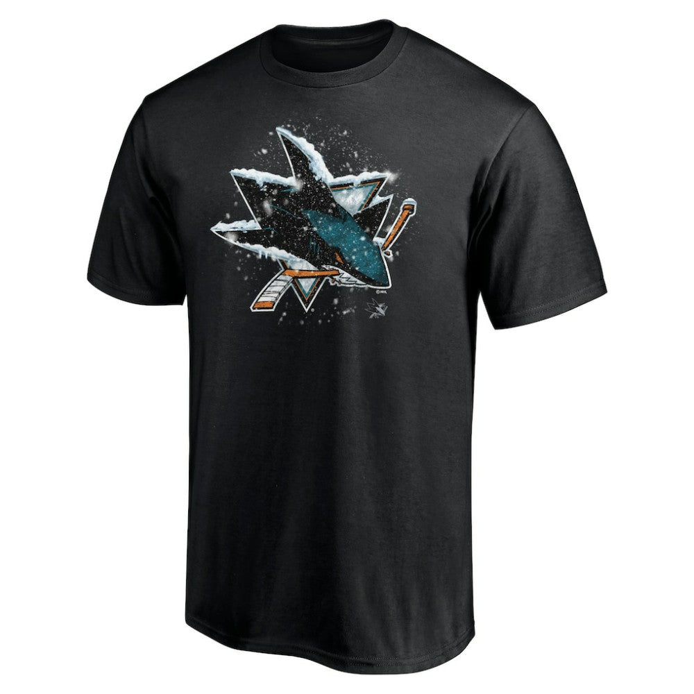 NHL San Jose Sharks Snow Logo T-Shirt - Black