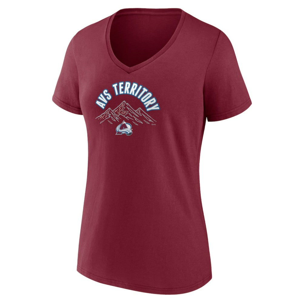 NHL Colorado Avalanche Women's Active Edge V-Neck T-Shirt - Burgundy