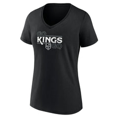 NHL Los Angeles Kings Women's Active Edge V-Neck T-Shirt - Black