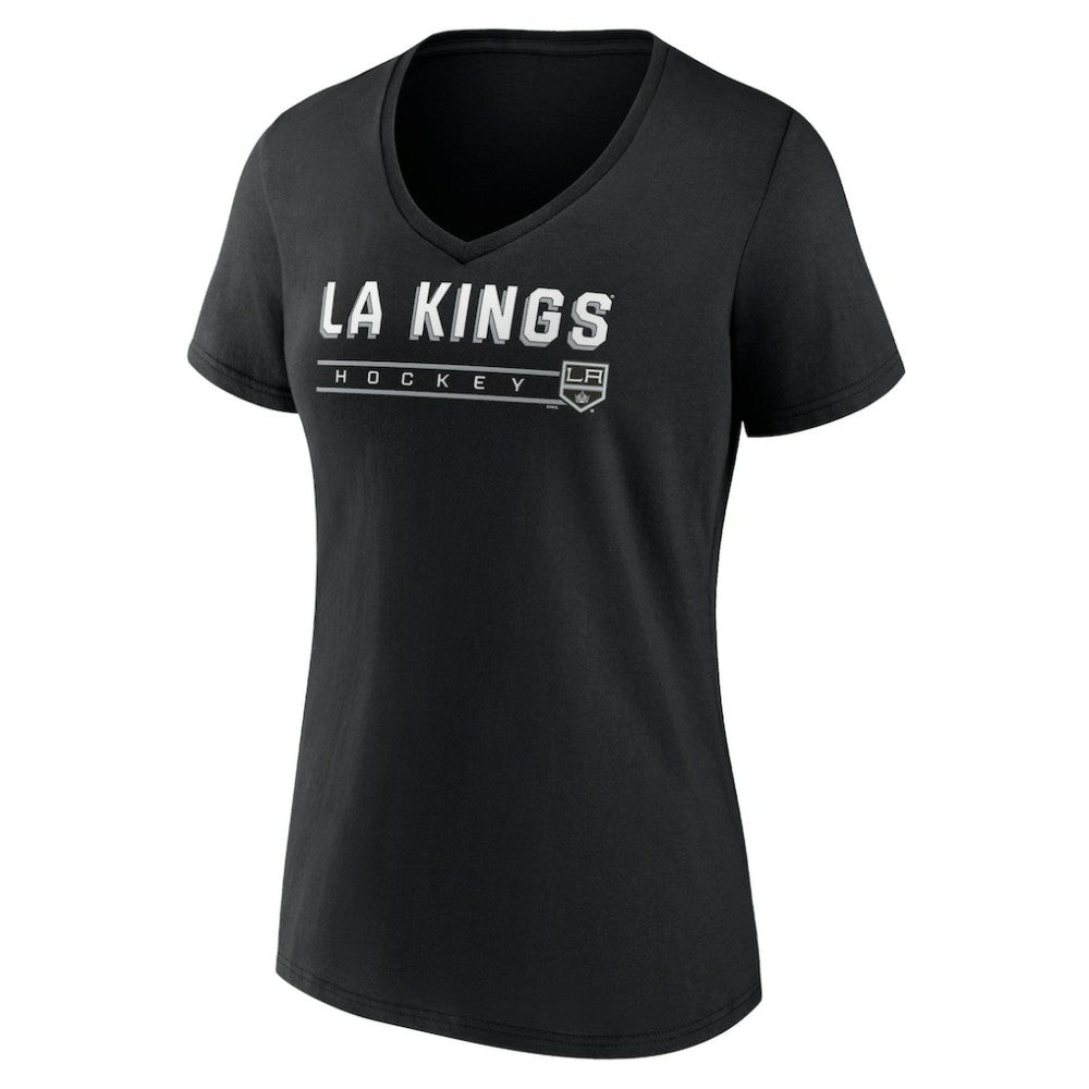 NHL Los Angeles Kings Women's Primary Play V-Neck T-Shirt - Black