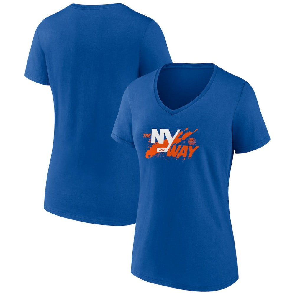 NHL New York Islanders Women's Active Edge V-Neck T-Shirt - Royal