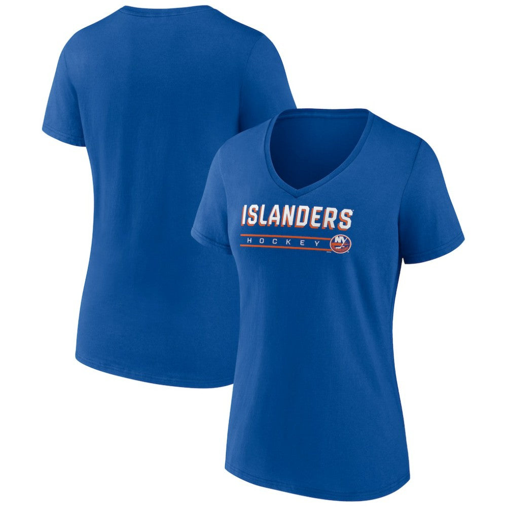 NHL New York Islanders Women's Primary Play V-Neck T-Shirt - Royal