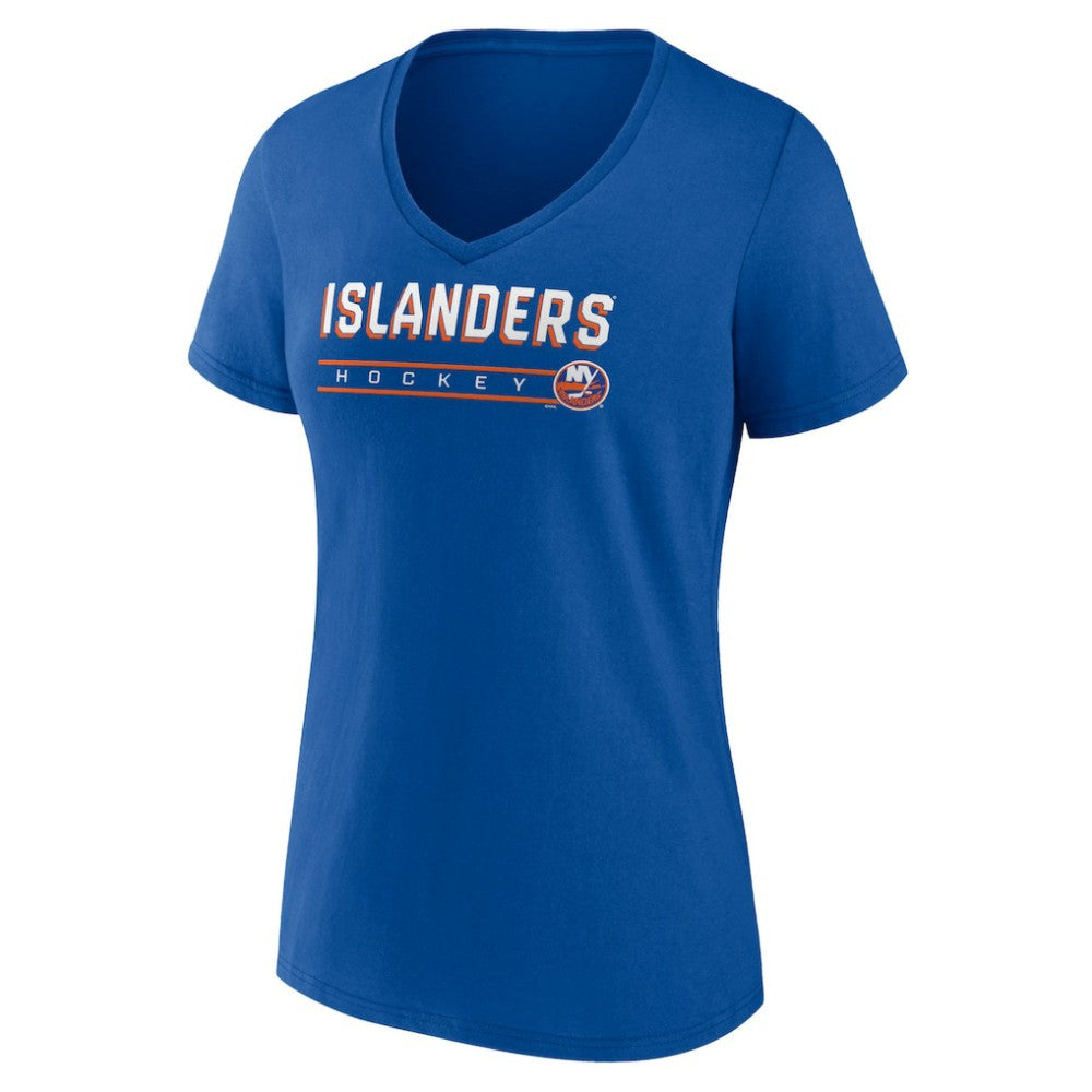 NHL New York Islanders Women's Primary Play V-Neck T-Shirt - Royal