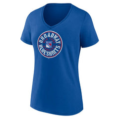 NHL New York Rangers Women's Active Edge V-Neck T-Shirt - Blue