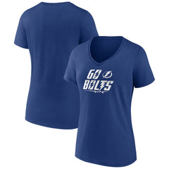 NHL Tampa Bay Lightning Women's Active Edge V-Neck T-Shirt - Blue