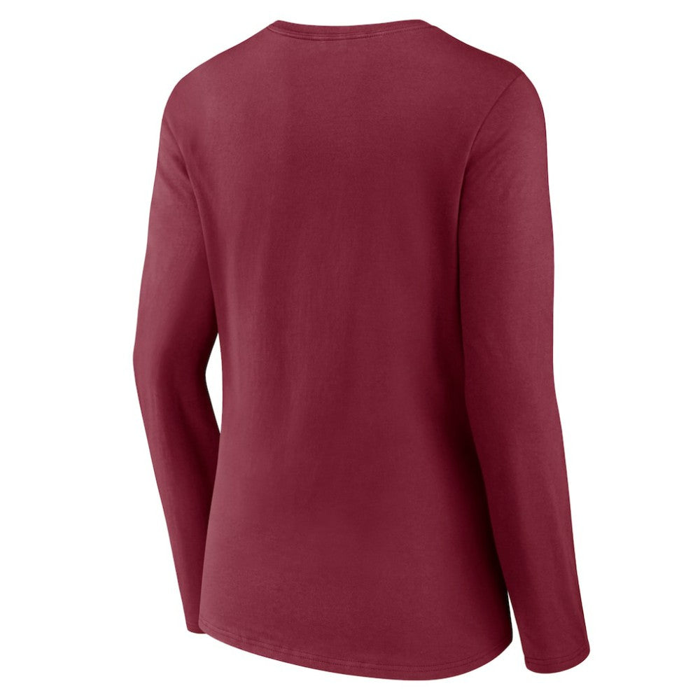 NHL Colorado Avalanche Women's Forge Long Sleeve V-Neck T-Shirt - Burgundy