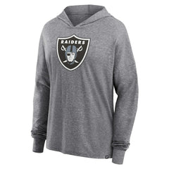 Las Vegas Raiders Women's Cozy Primary Pullover Hoodie Heather Gray