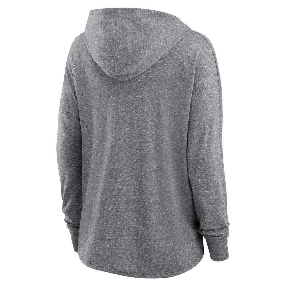 Las Vegas Raiders Women's Cozy Primary Pullover Hoodie Heather Gray