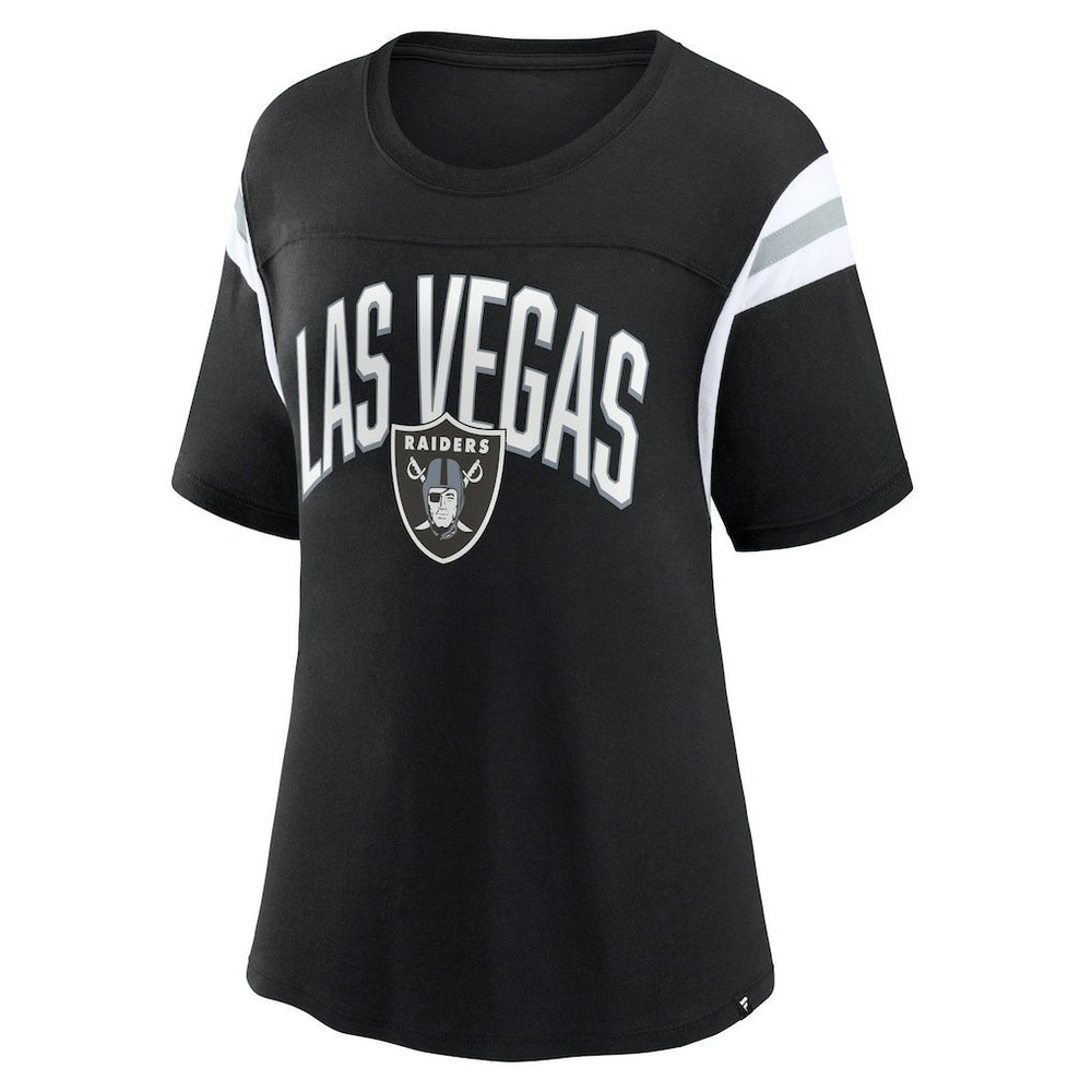 Las Vegas Raiders Women's Earned Stripes T-Shirt Black