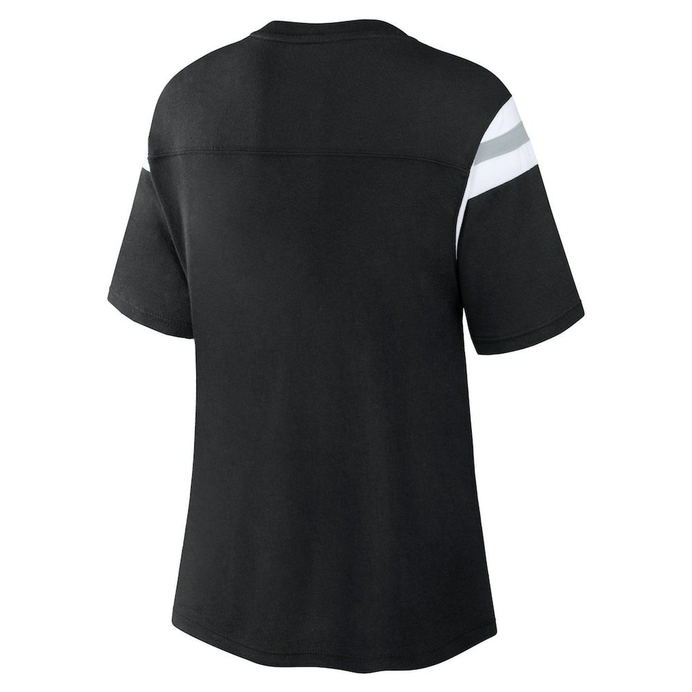 Las Vegas Raiders Women's Earned Stripes T-Shirt Black