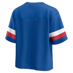 Buffalo Bills Women's Established Jersey Cropped V-Neck T-Shirt Royal