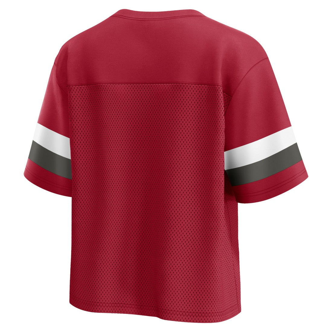 Tampa Bay Buccaneers Women's Established Jersey Cropped V-Neck T-Shirt Red