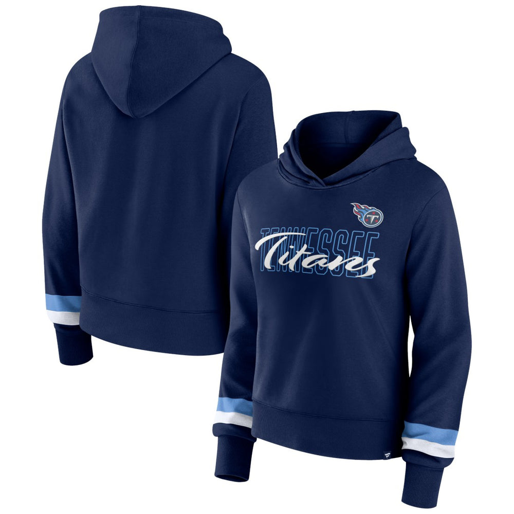 Tennessee Titans Women's Over Under Pullover Hoodie Navy
