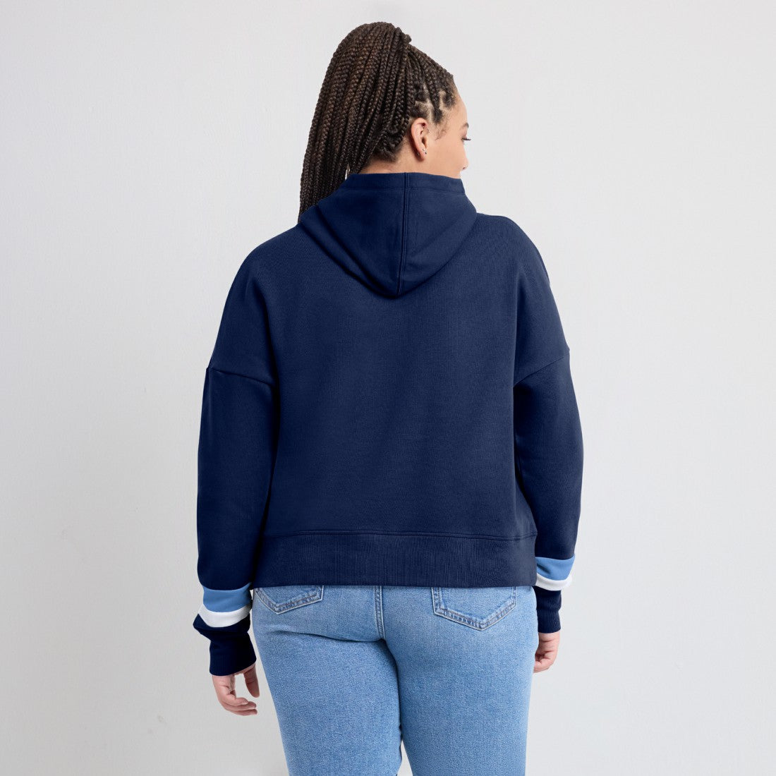 Tennessee Titans Women's Over Under Pullover Hoodie Navy