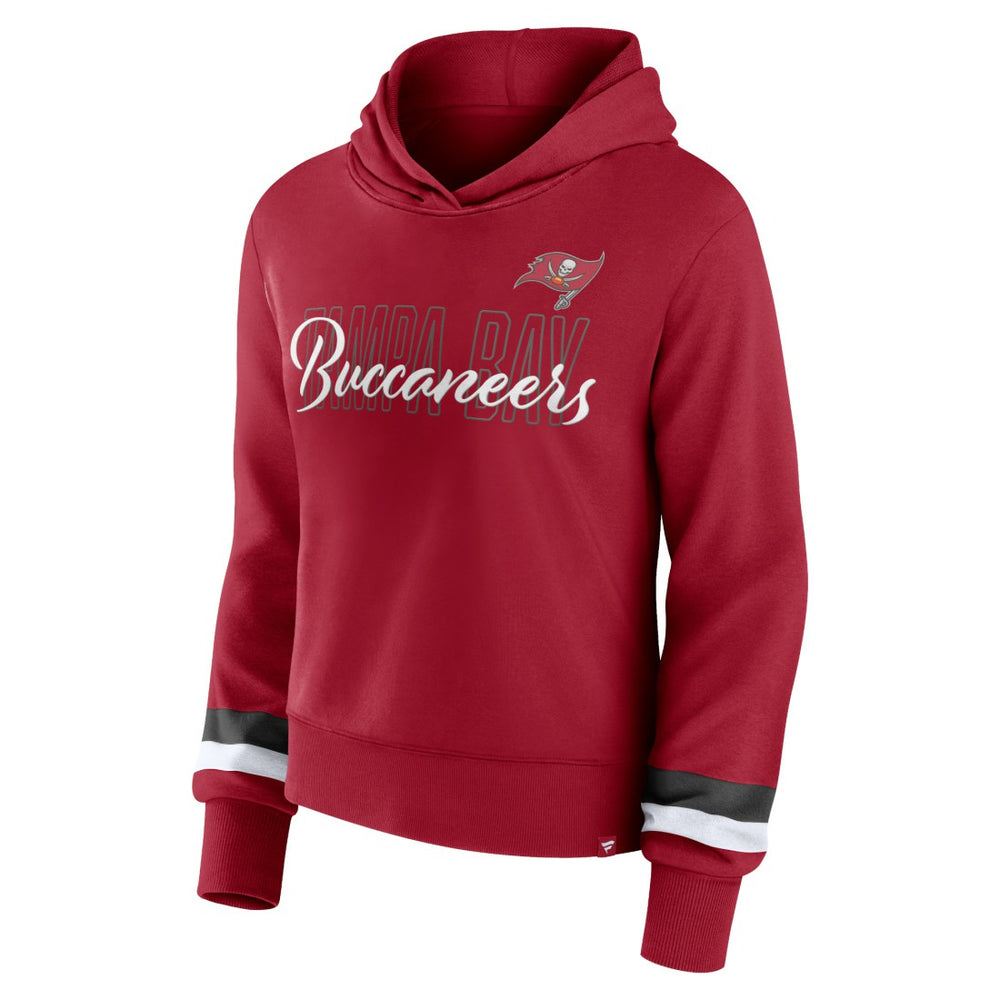 Tampa Bay Buccaneers Women's Over Under Pullover Hoodie Red