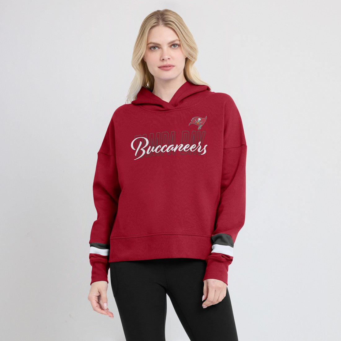 Tampa Bay Buccaneers Women's Over Under Pullover Hoodie Red