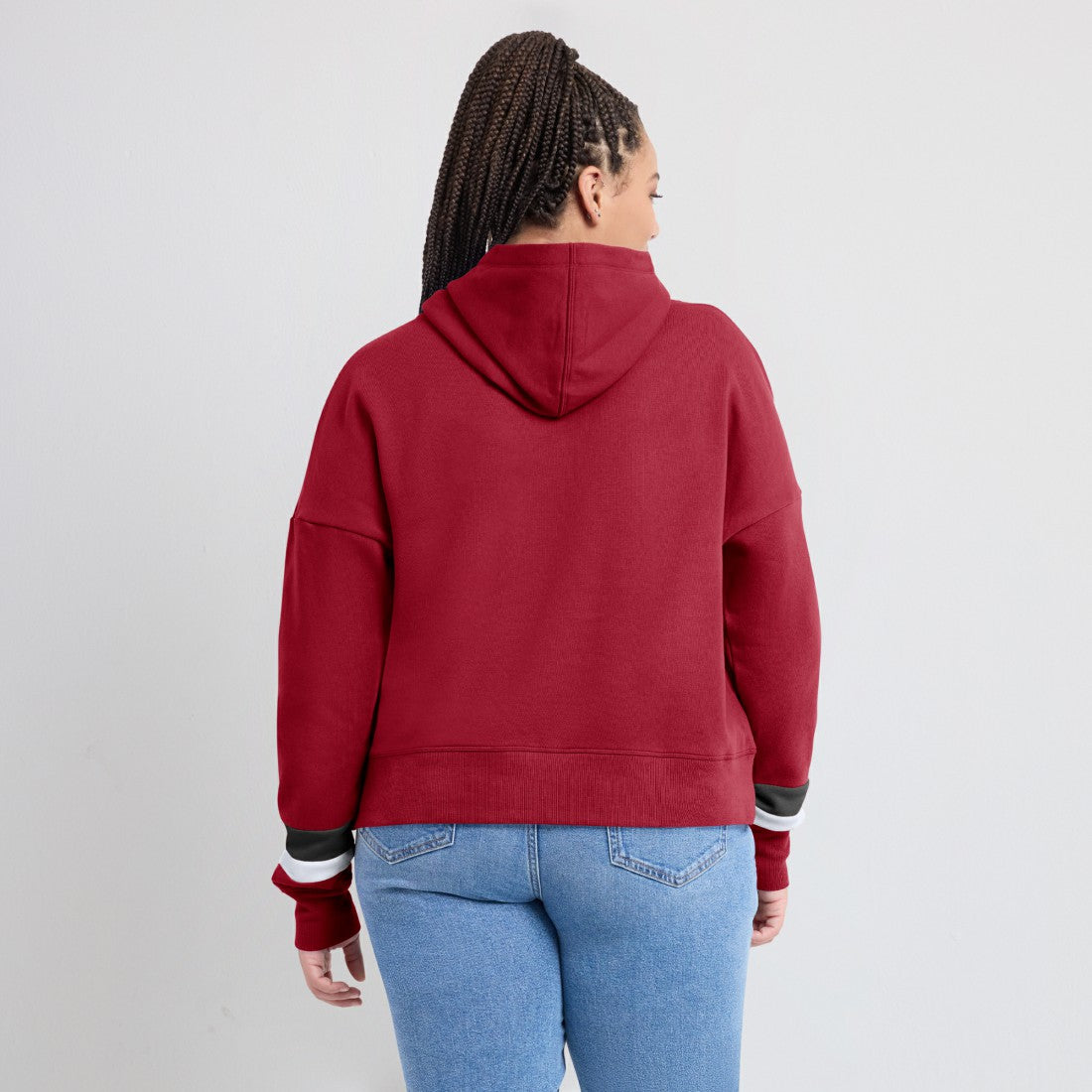 Tampa Bay Buccaneers Women's Over Under Pullover Hoodie Red