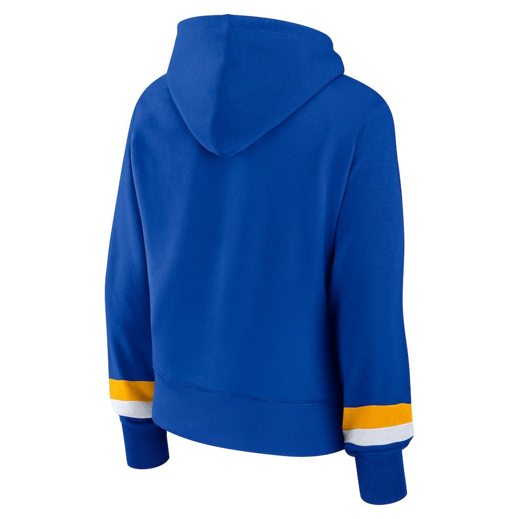 Los Angeles Rams Women's Over Under Pullover Hoodie Royal