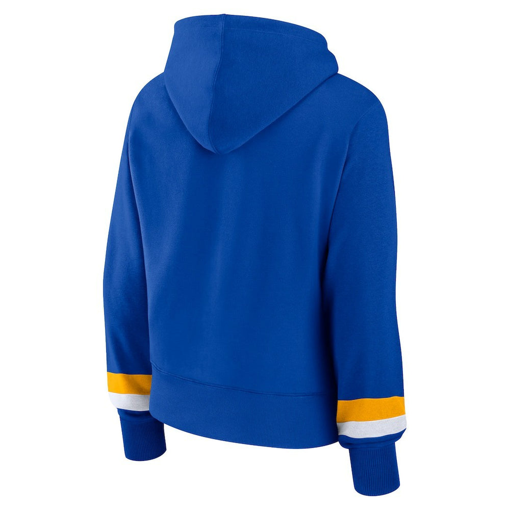 Los Angeles Rams Women's Over Under Pullover Hoodie Royal