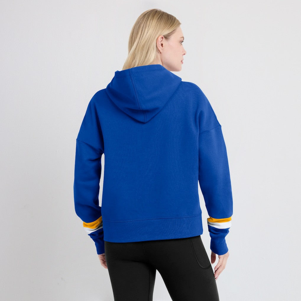 Los Angeles Rams Women's Over Under Pullover Hoodie Royal