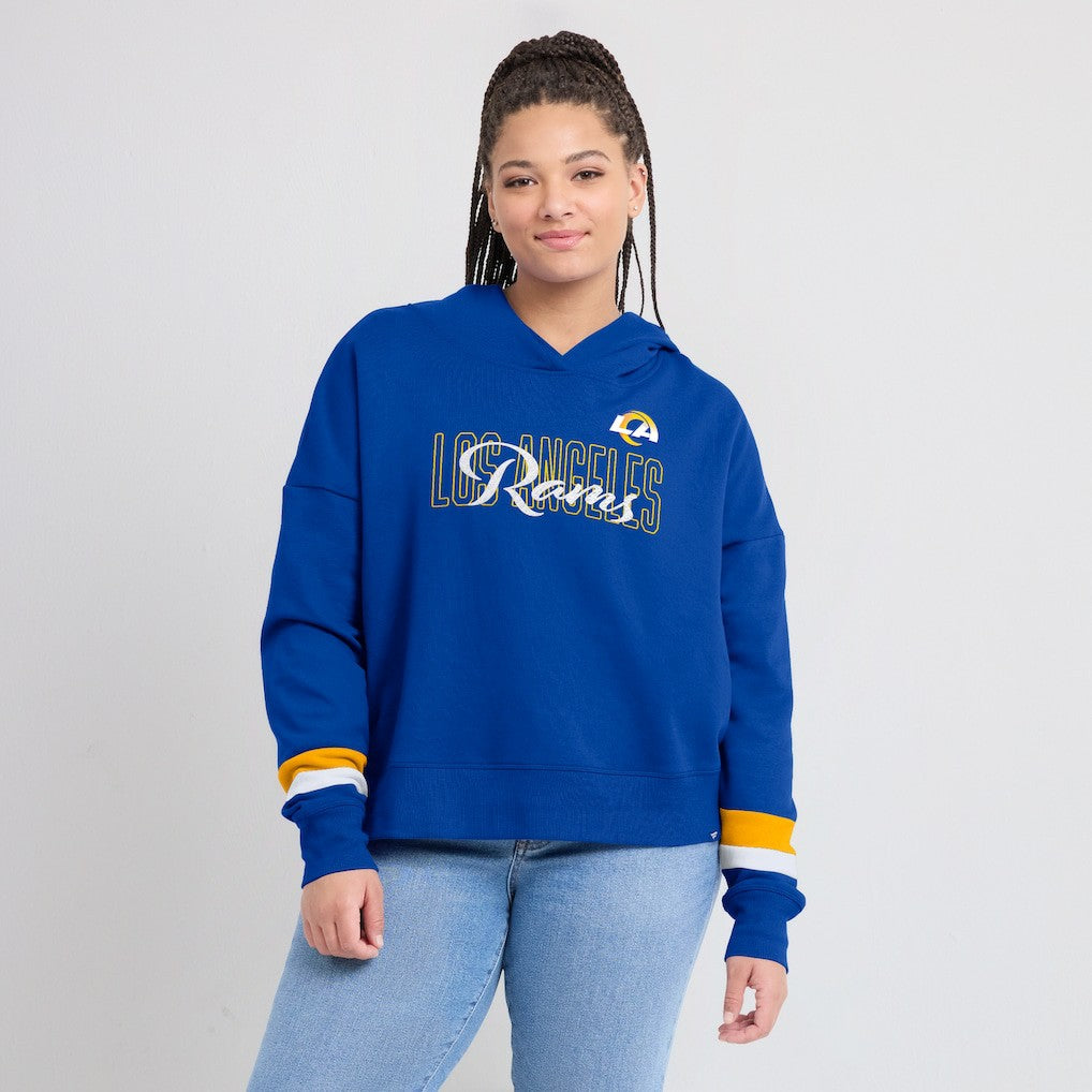 Los Angeles Rams Women's Over Under Pullover Hoodie Royal