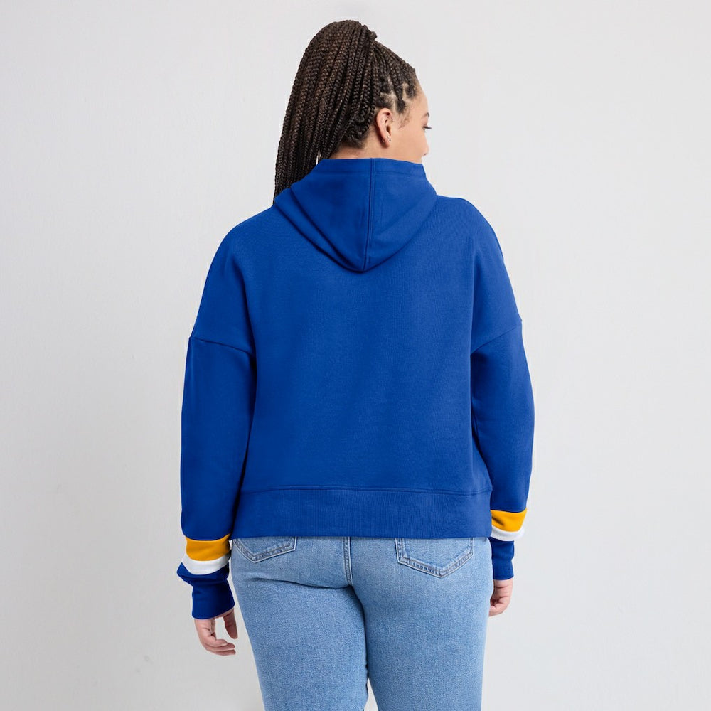 Los Angeles Rams Women's Over Under Pullover Hoodie Royal