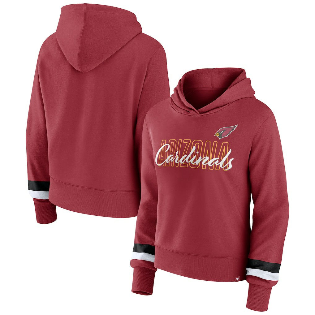 Arizona Cardinals Women's Over Under Pullover Hoodie Cardinal