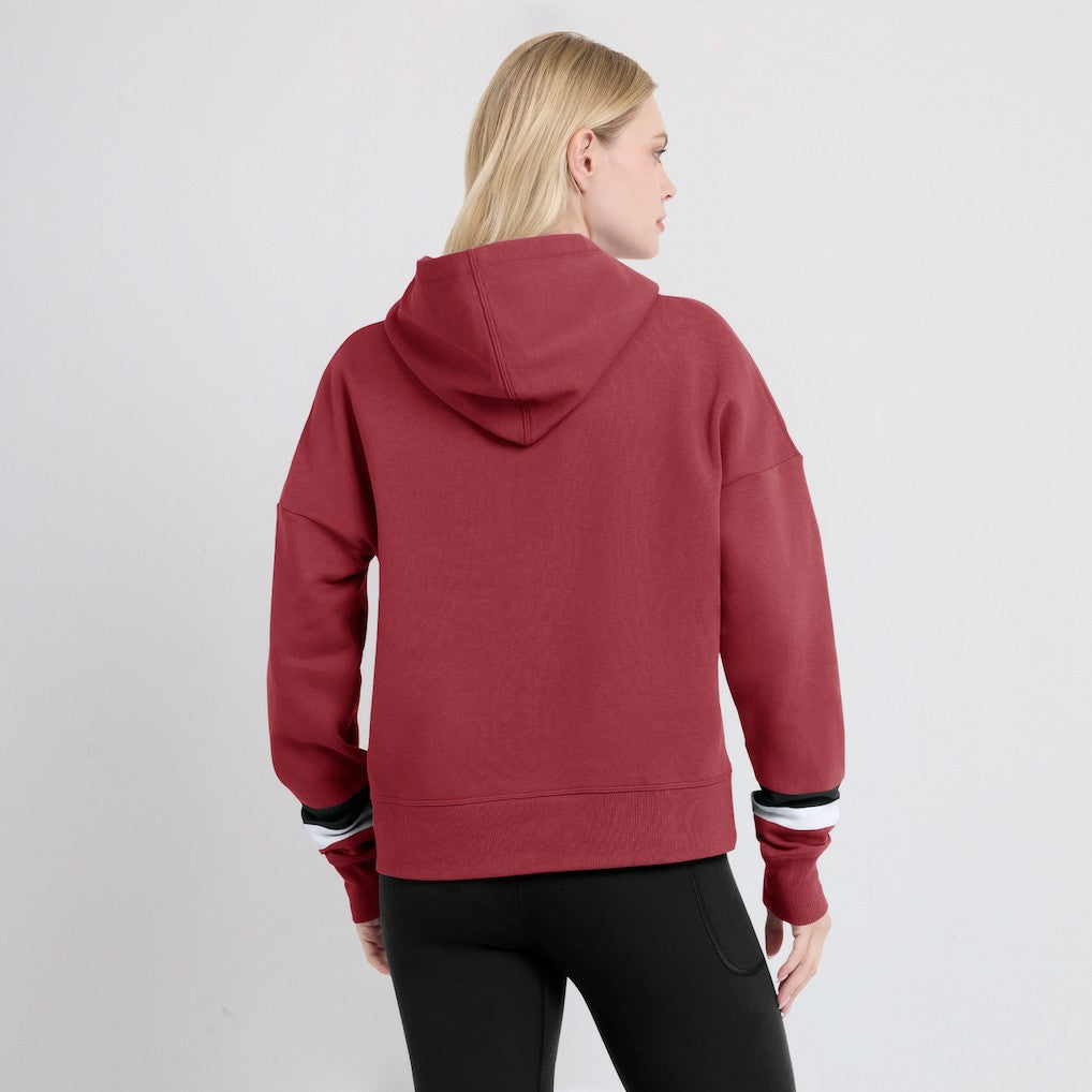 Arizona Cardinals Women's Over Under Pullover Hoodie Cardinal