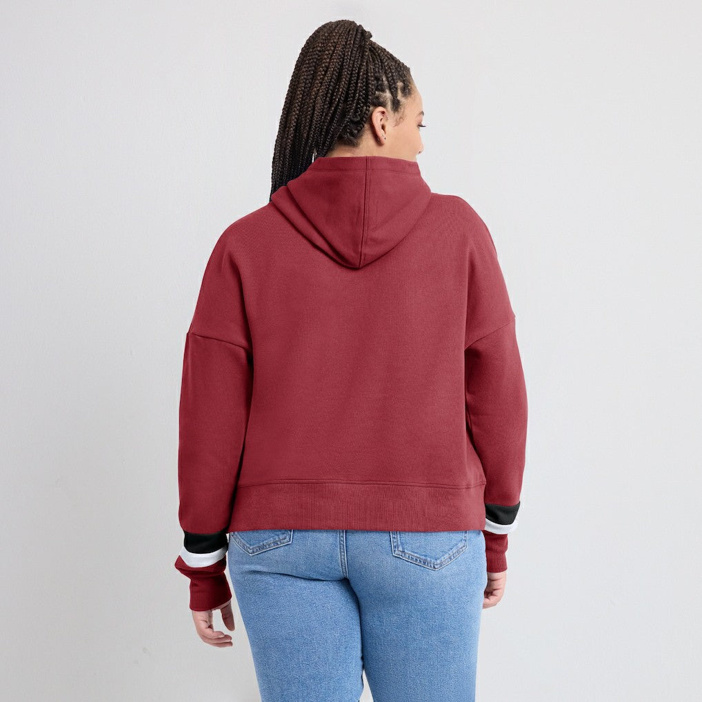 Arizona Cardinals Women's Over Under Pullover Hoodie Cardinal