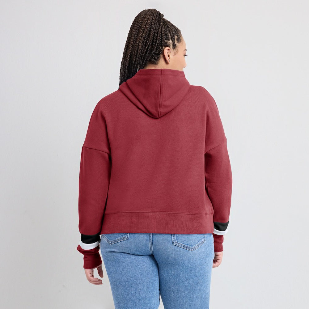Arizona Cardinals Women's Over Under Pullover Hoodie Cardinal