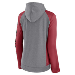 Arizona Cardinals Women's Blind Side Lightweight Full-Zip Hoodie Heather Gray/College Cardinal