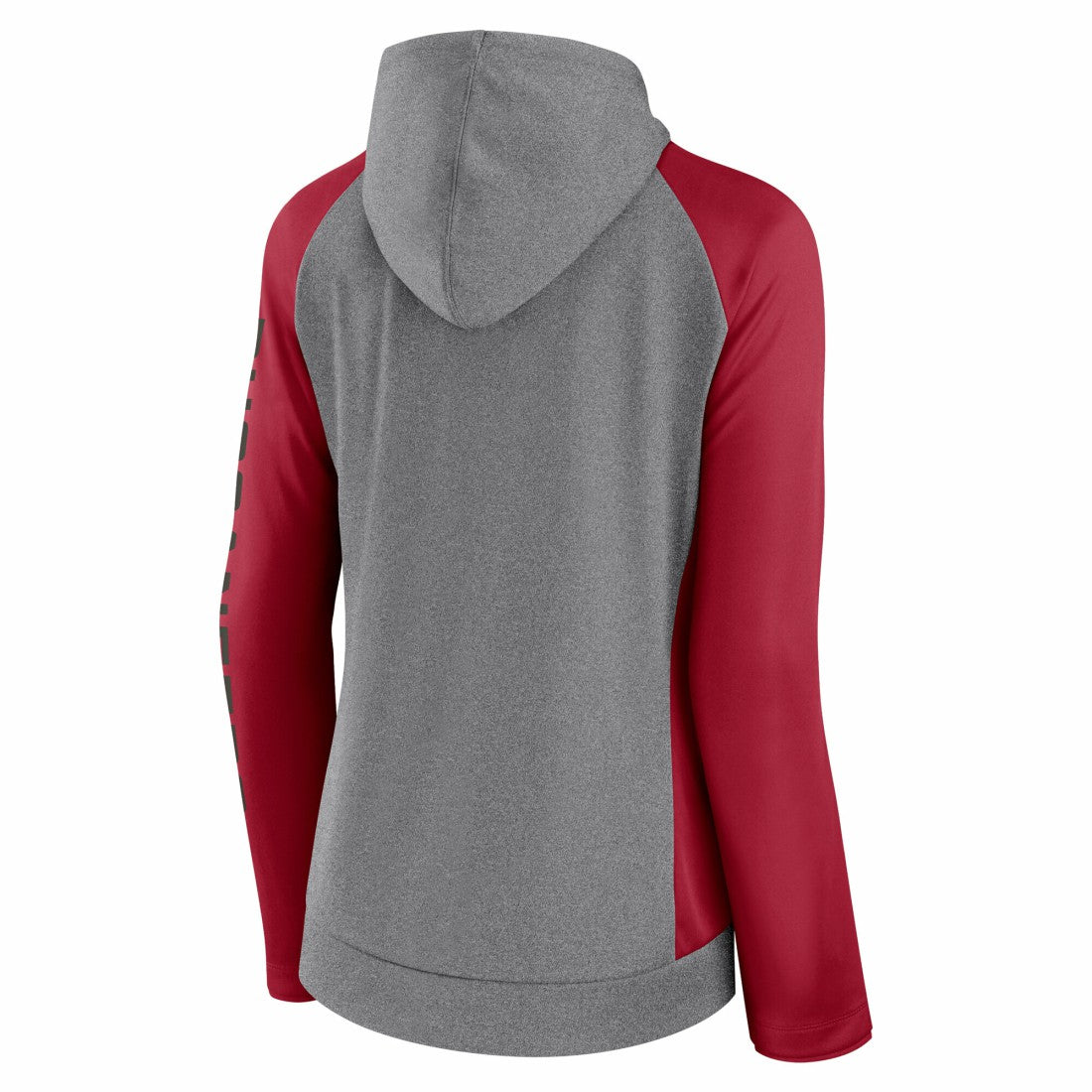 Tampa Bay Buccaneers Women's Blind Side Lightweight Full-Zip Hoodie Heather Gray/College Red