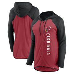 Arizona Cardinals Women's Forever Fan Full-Zip Hoodie Cardinal/Black